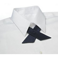 Dark Navy Blue Poplin Uniform Crossover Tie